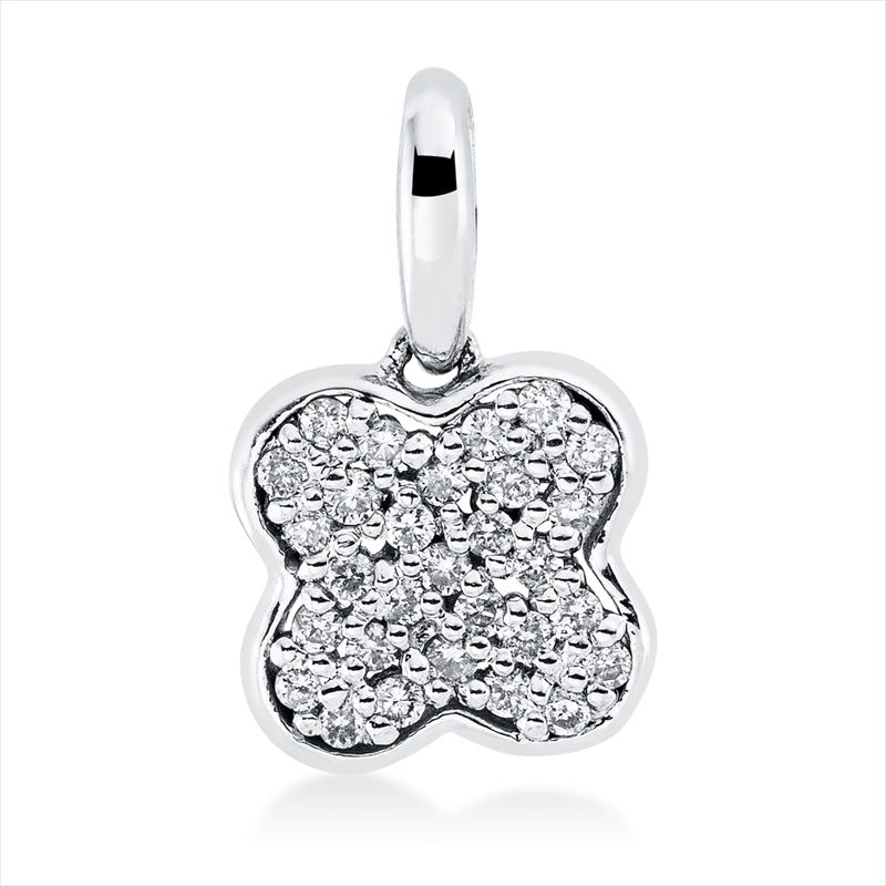 Anhänger    aus 585/-14 Karat Weißgold mit 29 Diamanten 0