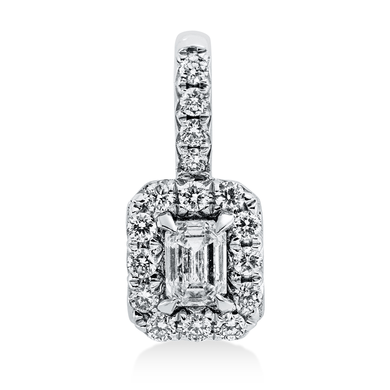 Anhänger    aus 750/-18 Karat Weißgold mit 17 Diamanten 0