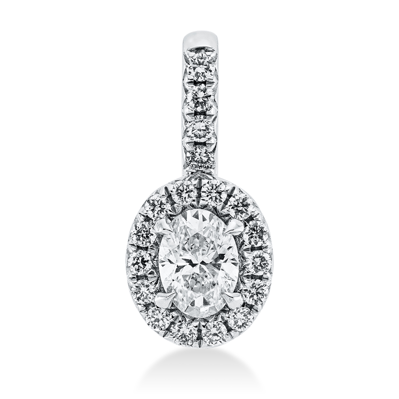 Anhänger    aus 750/-18 Karat Weißgold mit 19 Diamanten 0