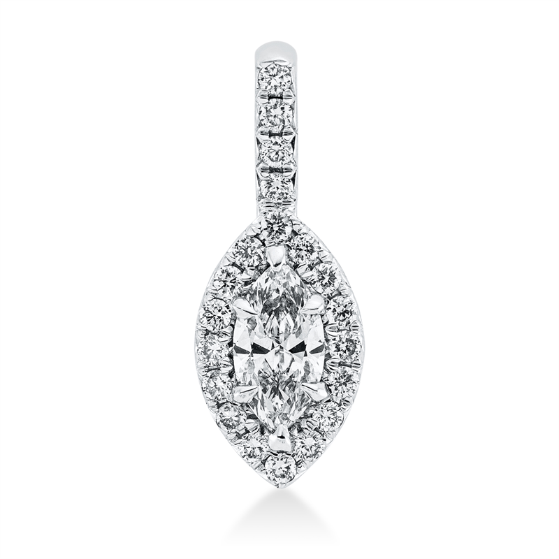 Anhänger    aus 750/-18 Karat Weißgold mit 21 Diamanten 0