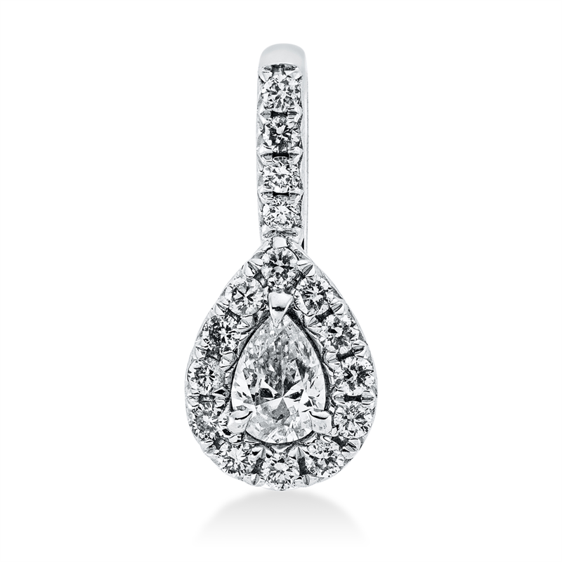 Anhänger    aus 750/-18 Karat Weißgold mit 17 Diamanten 0