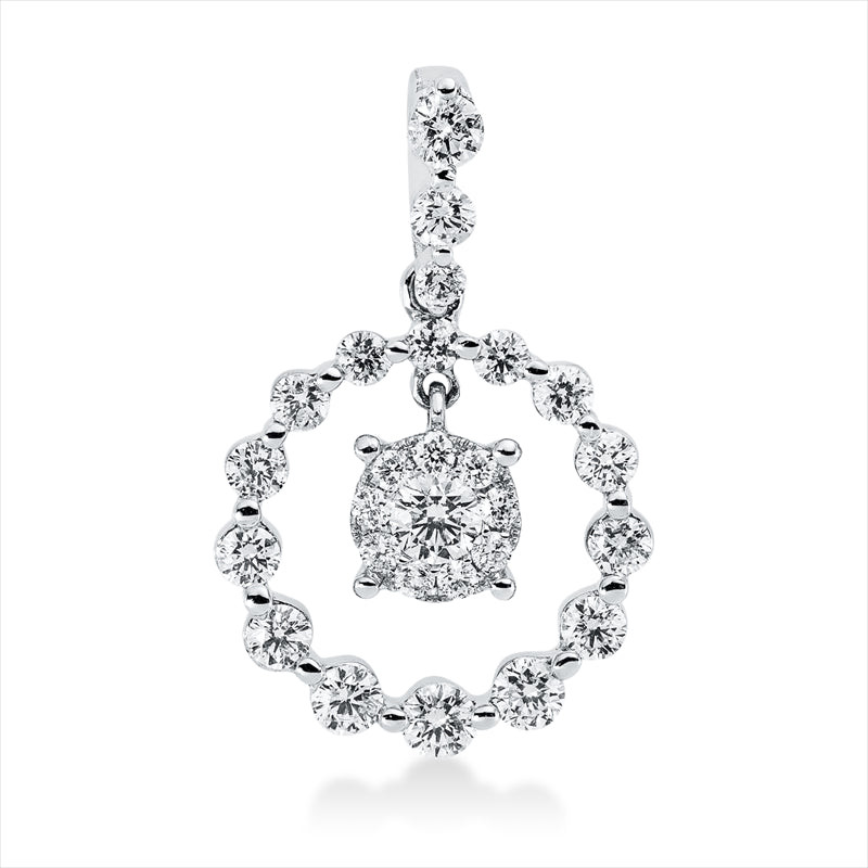 Anhänger    aus 750/-18 Karat Weißgold mit 27 Diamanten 0