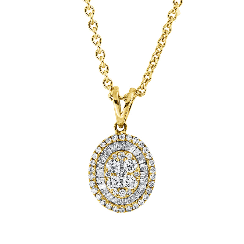 Anhänger    aus 750/-18 Karat Gelbgold mit 71 Diamanten 0