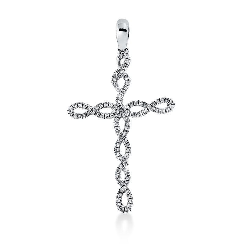 Anhänger    aus 750/-18 Karat Weißgold mit 99 Diamanten 0