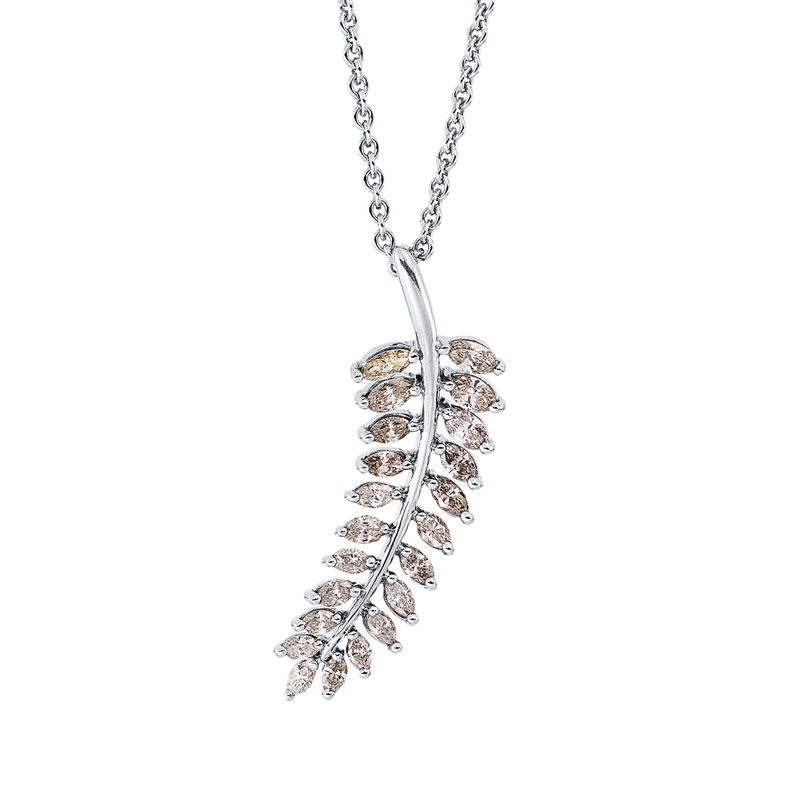 Anhänger    aus 750/-18 Karat Weißgold mit 22 Diamanten 1