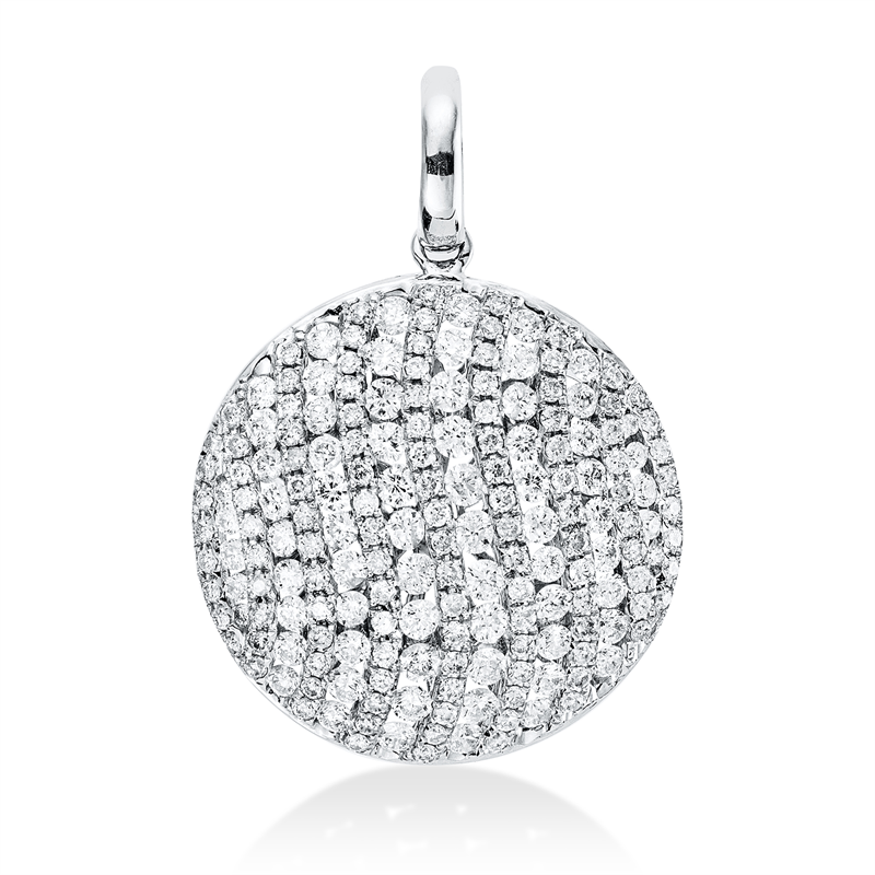 Anhänger    aus 750/-18 Karat Weißgold mit 188 Diamanten 1