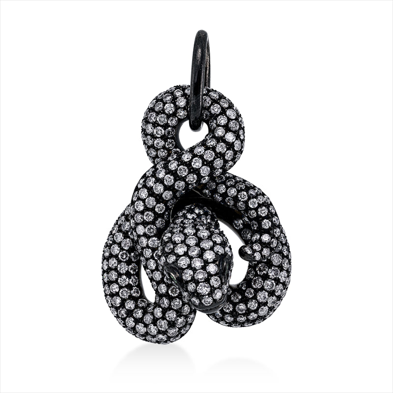 Anhänger mit Tsavorith  aus 750/-18 Karat Weißgold mit 437 Diamanten 4