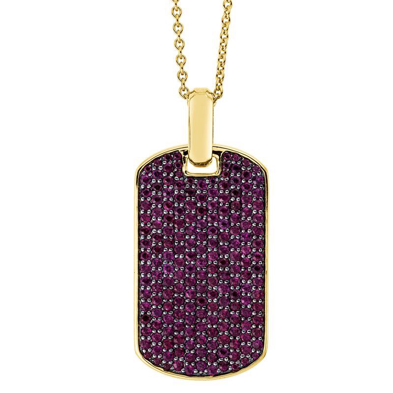 Anhänger mit Rubin  aus 750/-18 Karat Gelbgold  