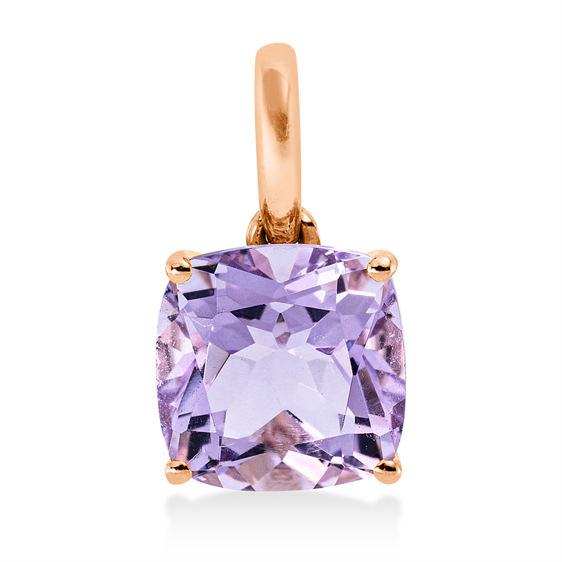Anhänger mit Amethyst  aus 750/-18 Karat Rotgold  