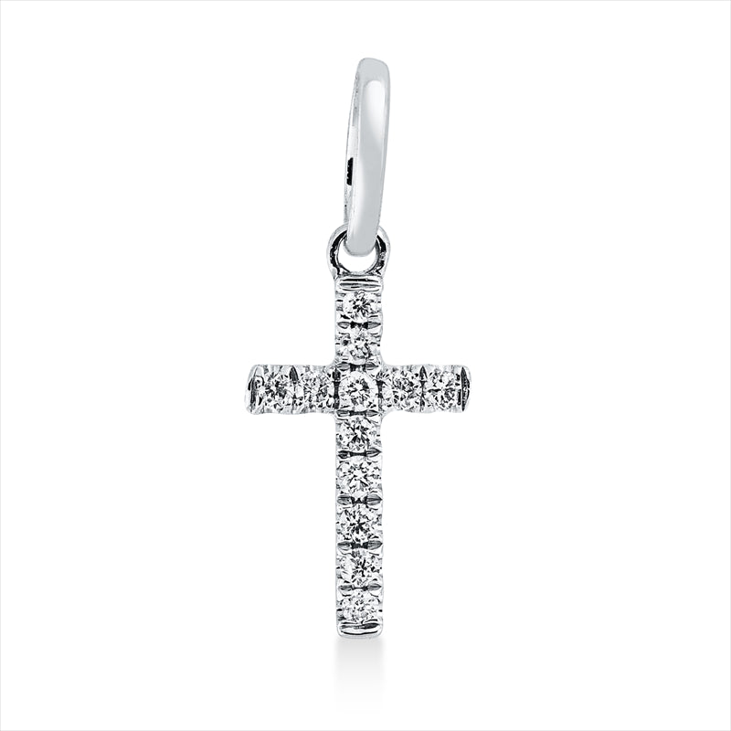 Anhänger    aus 750/-18 Karat Weißgold mit 12 Diamanten 0