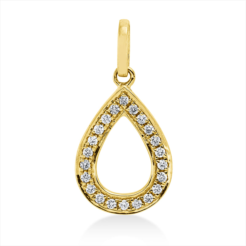 Anhänger    aus 750/-18 Karat Gelbgold mit 22 Diamanten 0