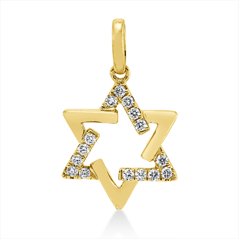 Anhänger    aus 750/-18 Karat Gelbgold mit 15 Diamanten 0