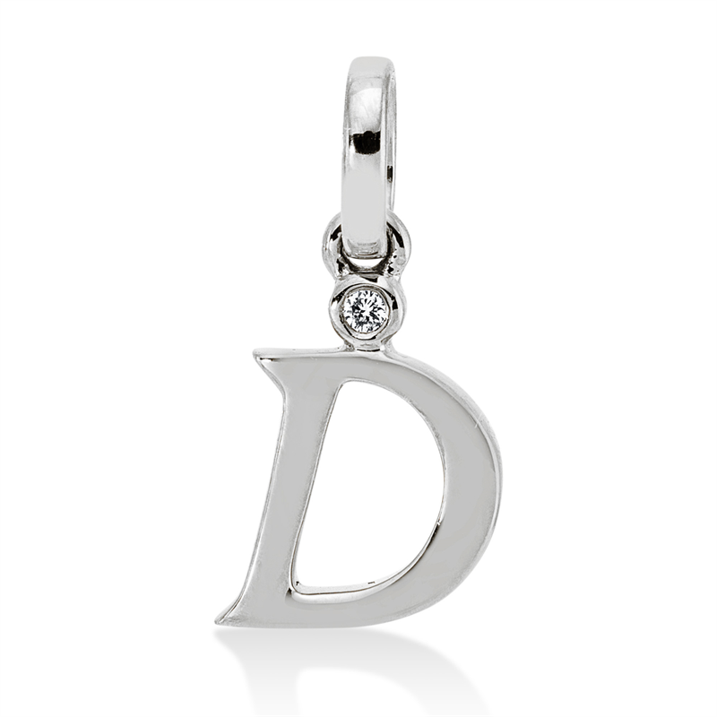 Anhänger    aus 750/-18 Karat Weißgold mit 1 Diamant 0