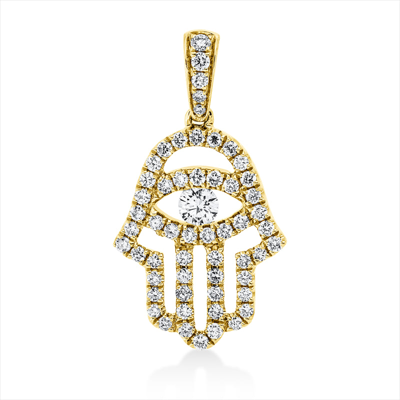 Anhänger    aus 750/-18 Karat Gelbgold mit 57 Diamanten 0