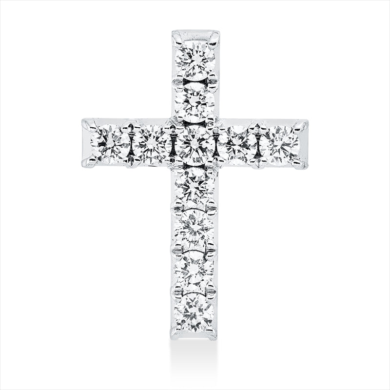 Anhänger    aus 750/-18 Karat Weißgold mit 11 Diamanten 0