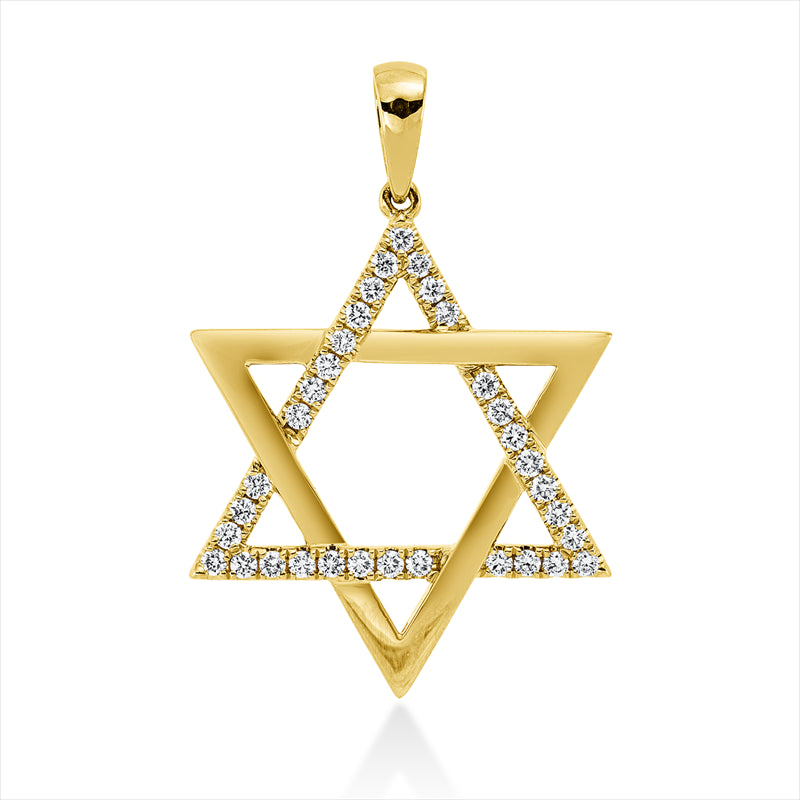 Anhänger    aus 750/-18 Karat Gelbgold mit 33 Diamanten 0