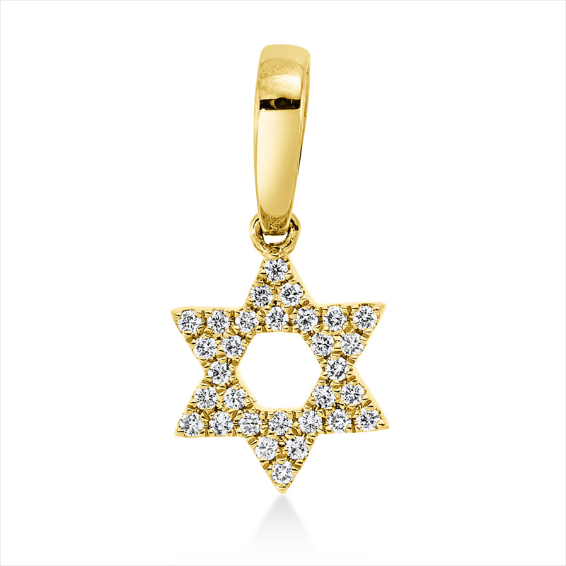 Anhänger    aus 750/-18 Karat Gelbgold mit 30 Diamanten 0