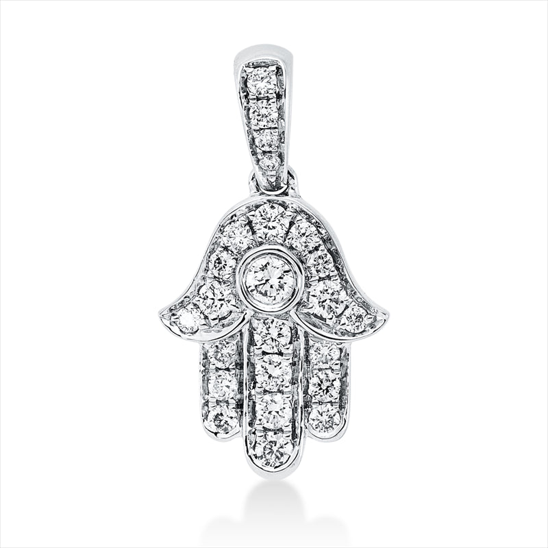 Anhänger    aus 750/-18 Karat Weißgold mit 24 Diamanten 0