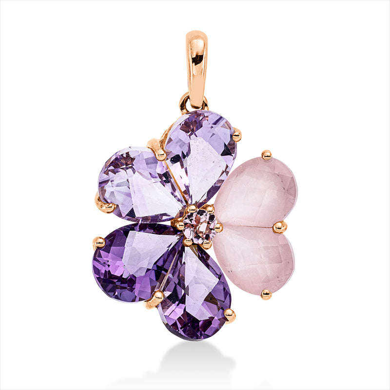 Anhänger mit Turmalin  aus 750/-18 Karat Rotgold  