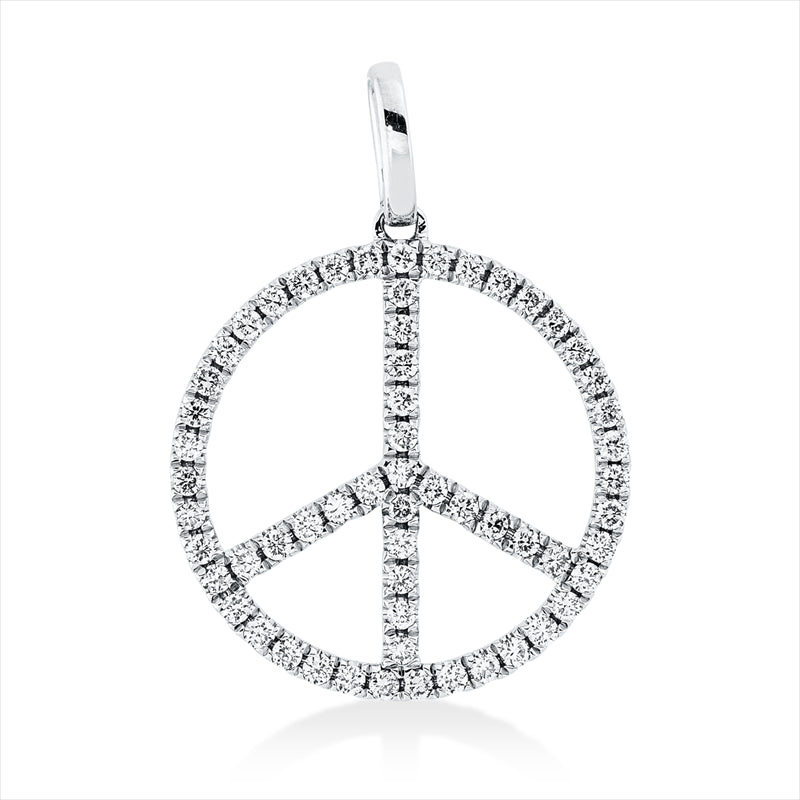 Anhänger    aus 750/-18 Karat Weißgold mit 60 Diamanten 0