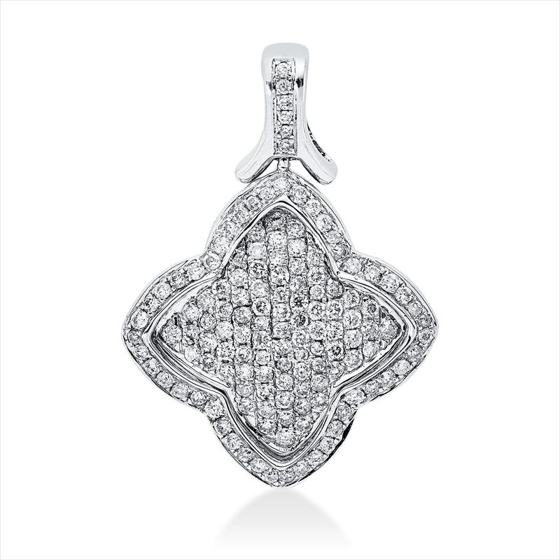 Anhänger    aus 750/-18 Karat Weißgold mit 134 Diamanten 0