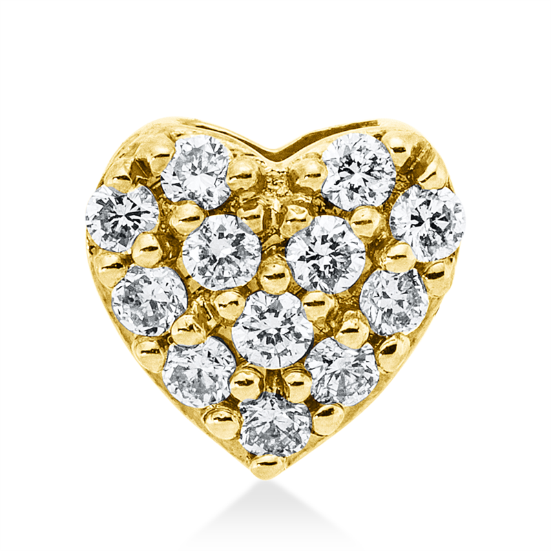 Anhänger    aus 750/-18 Karat Gelbgold mit 12 Diamanten 0