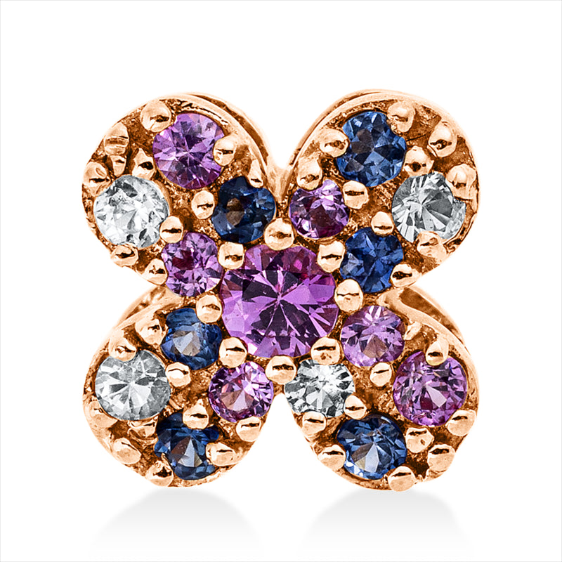 Anhänger mit Saphir  aus 750/-18 Karat Rotgold  