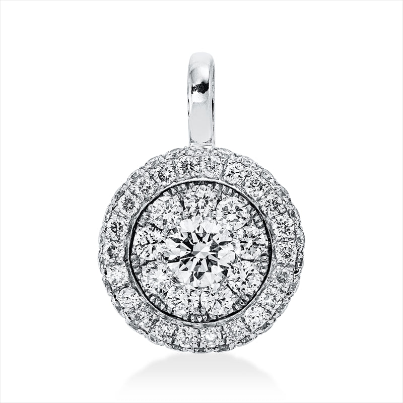 Anhänger    aus 750/-18 Karat Weißgold mit 57 Diamanten 0