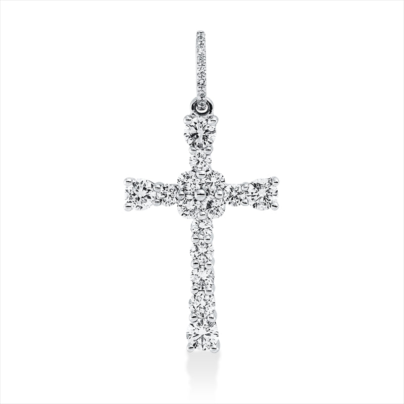 Anhänger    aus 750/-18 Karat Weißgold mit 24 Diamanten 0