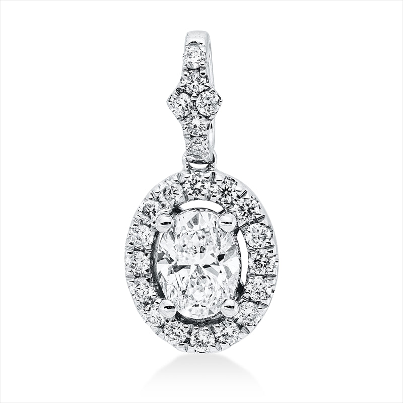 Anhänger    aus 585/-14 Karat Weißgold mit 23 Diamanten 0