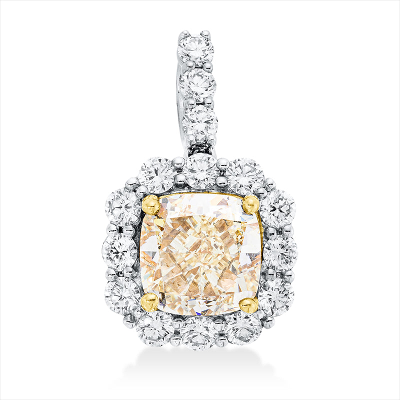 Anhänger    aus 750/-18 Karat Weißgold / Gelbgold mit 16 Diamanten 3