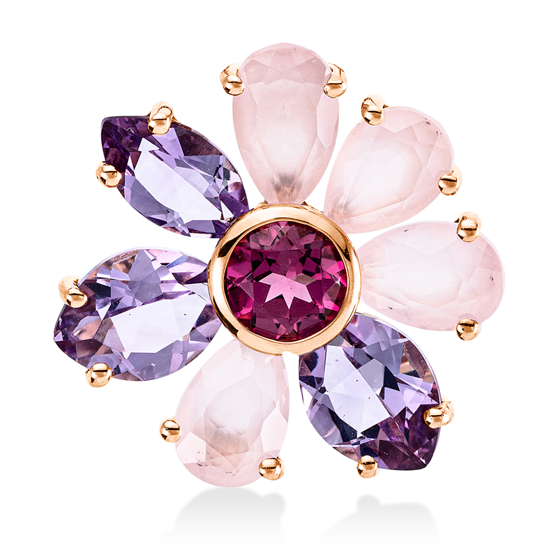 Anhänger mit Turmalin  aus 750/-18 Karat Rotgold  