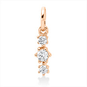 Anhänger    aus 750/-18 Karat Rotgold mit 3 Diamanten 0