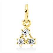 Anhänger    aus 750/-18 Karat Gelbgold mit 3 Diamanten 0