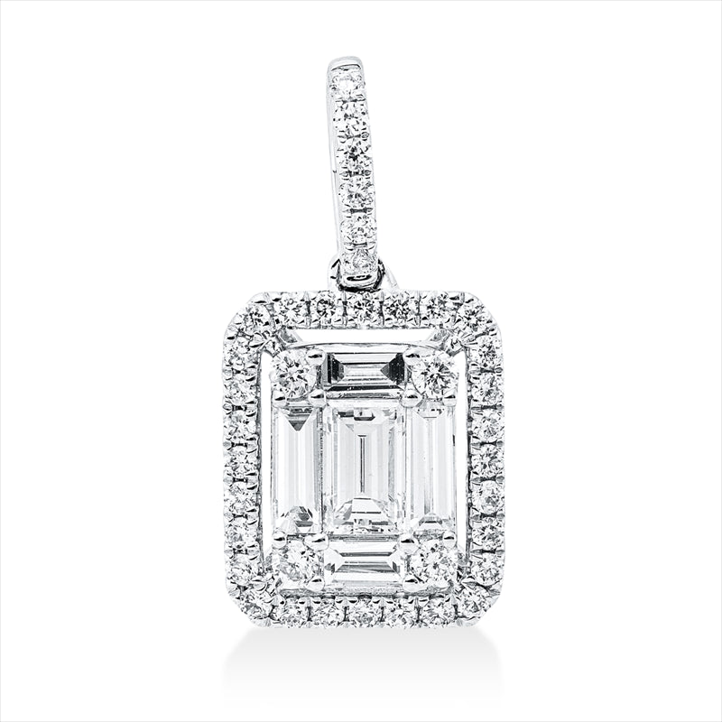 Anhänger    aus 750/-18 Karat Weißgold mit 43 Diamanten 0