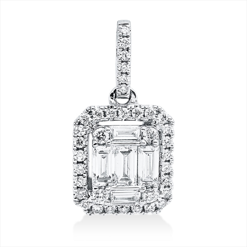 Anhänger    aus 750/-18 Karat Weißgold mit 41 Diamanten 0