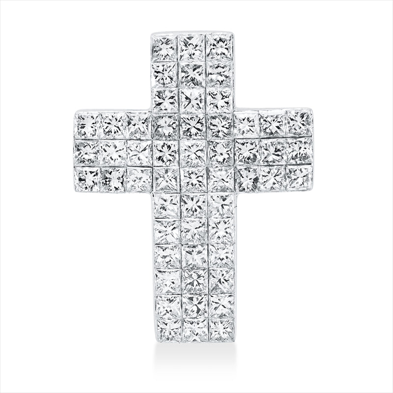 Anhänger    aus 585/-14 Karat Weißgold mit 54 Diamanten 0