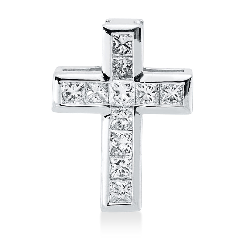 Anhänger    aus 585/-14 Karat Weißgold mit 11 Diamanten 0