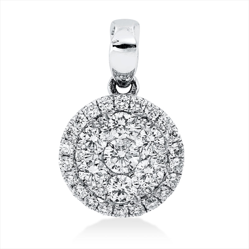 Anhänger    aus 750/-18 Karat Weißgold mit 35 Diamanten 0