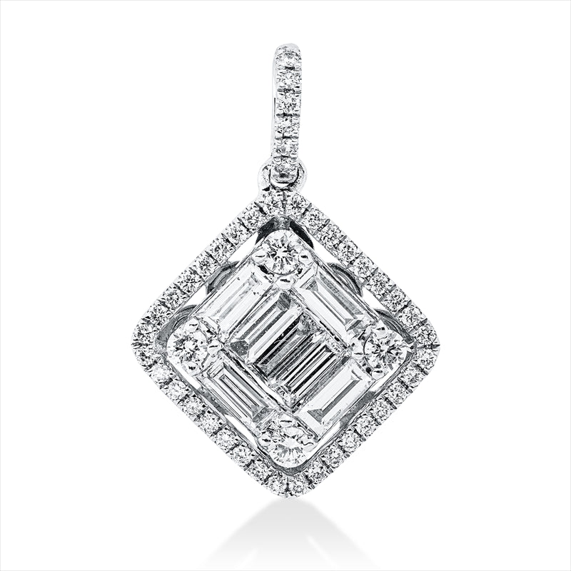 Anhänger    aus 750/-18 Karat Weißgold mit 53 Diamanten 1