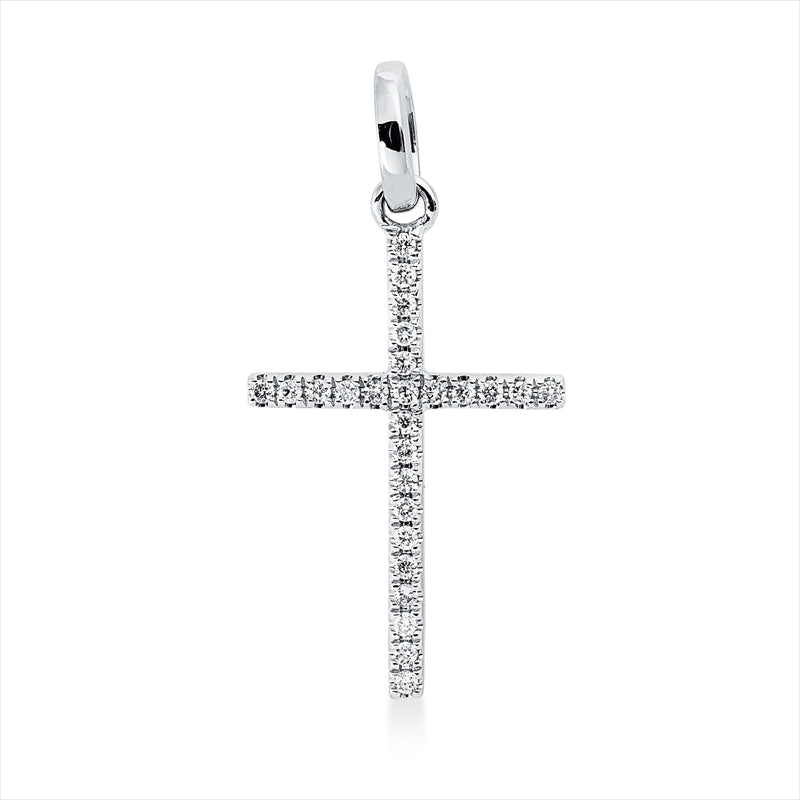 Anhänger    aus 750/-18 Karat Weißgold mit 26 Diamanten 0