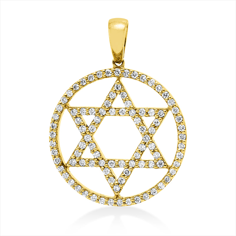 Anhänger    aus 750/-18 Karat Gelbgold mit 93 Diamanten 0