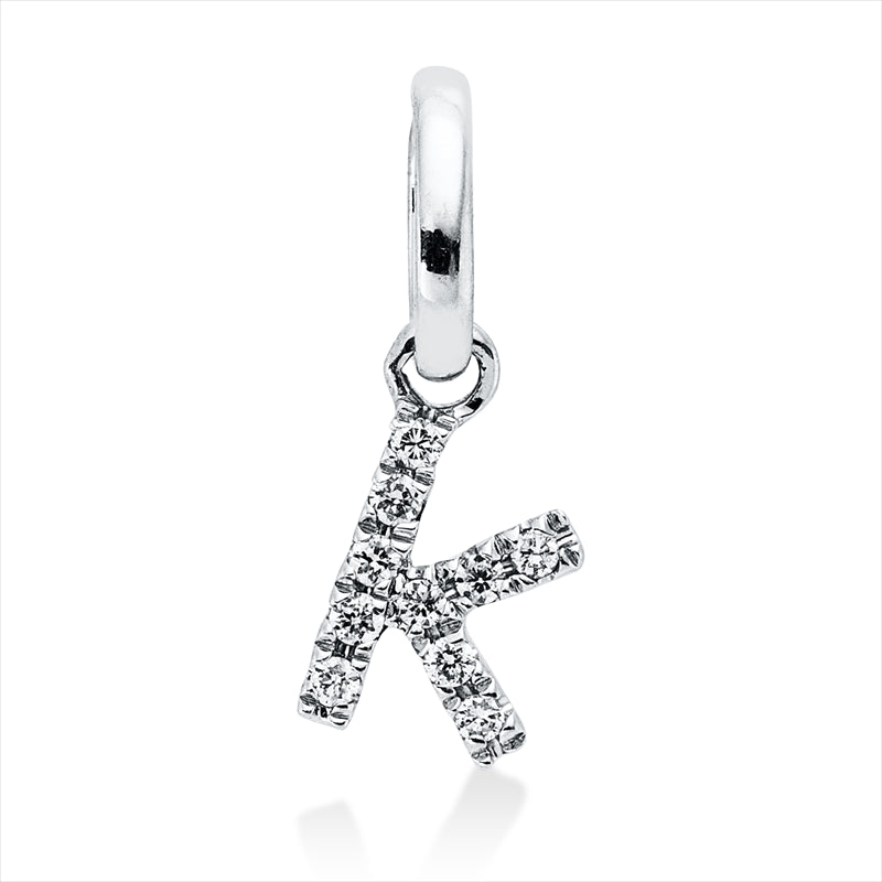 Anhänger    aus 750/-18 Karat Weißgold mit 10 Diamanten 0