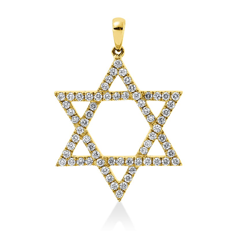 Anhänger    aus 750/-18 Karat Gelbgold mit 66 Diamanten 0