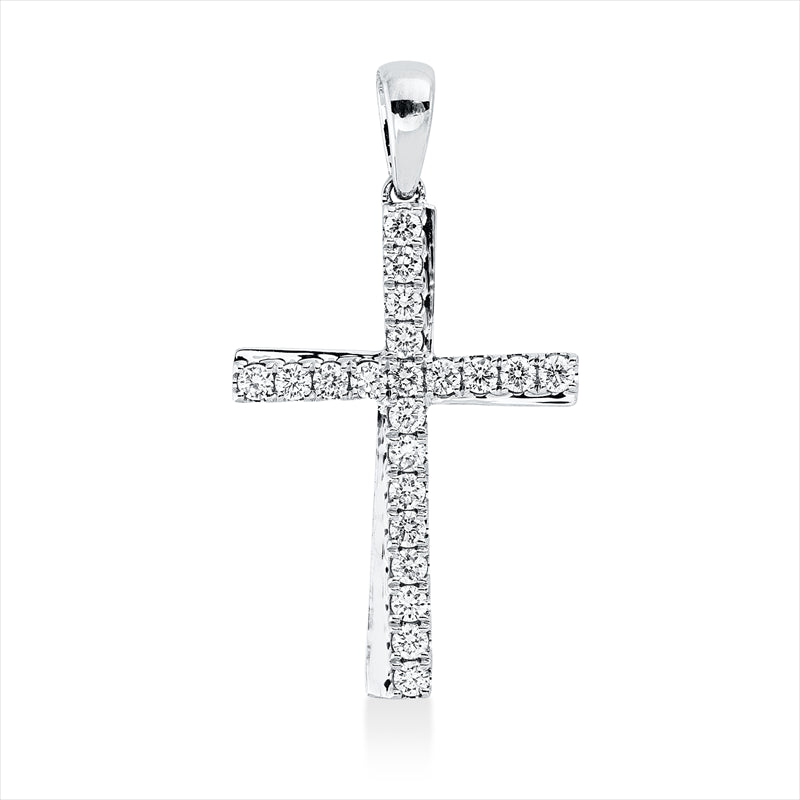 Anhänger    aus 750/-18 Karat Weißgold mit 21 Diamanten 0