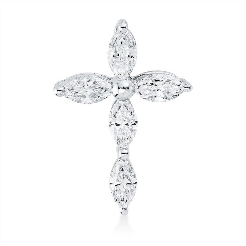 Anhänger    aus 750/-18 Karat Weißgold mit 5 Diamanten 0