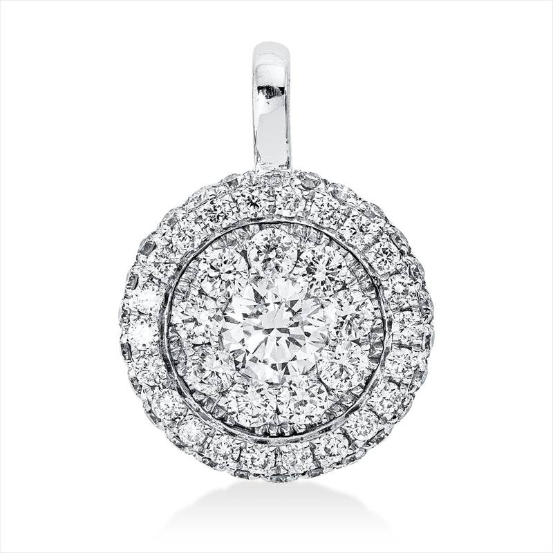 Anhänger    aus 750/-18 Karat Weißgold mit 57 Diamanten 0