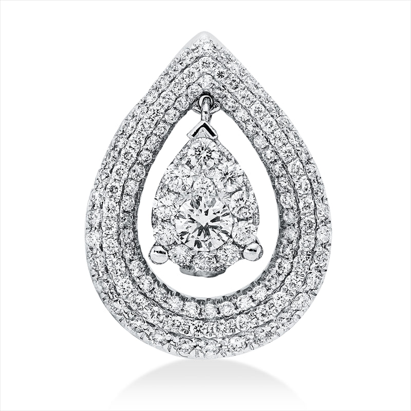 Anhänger    aus 750/-18 Karat Weißgold mit 123 Diamanten 0