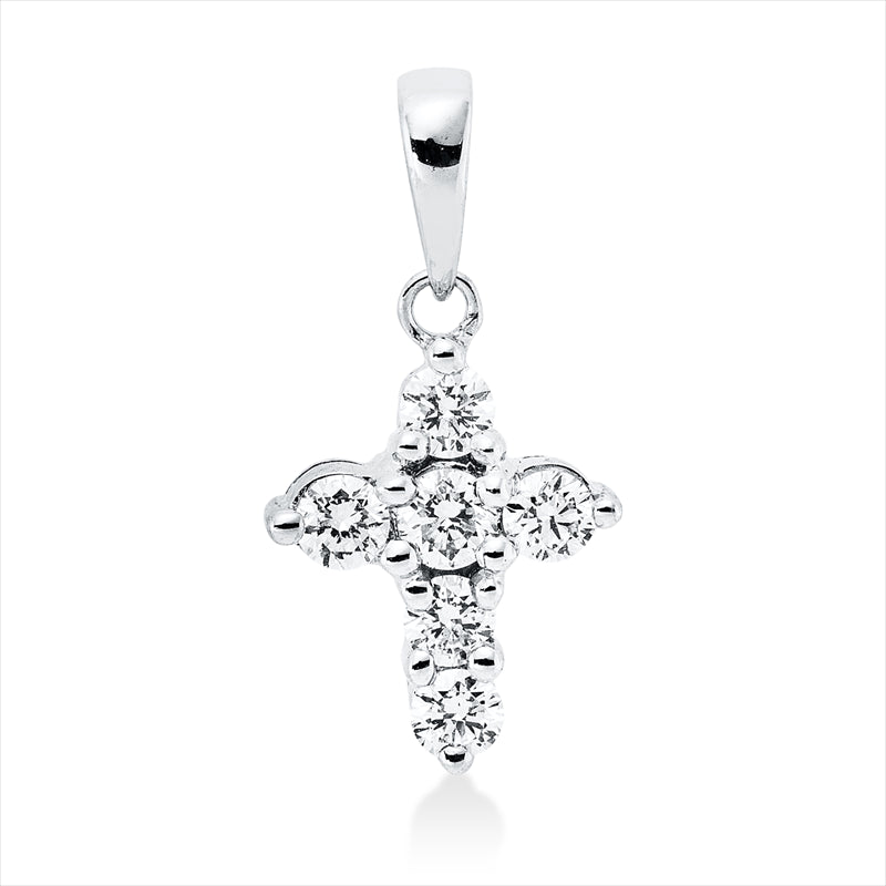 Anhänger    aus 750/-18 Karat Weißgold mit 6 Diamanten 0