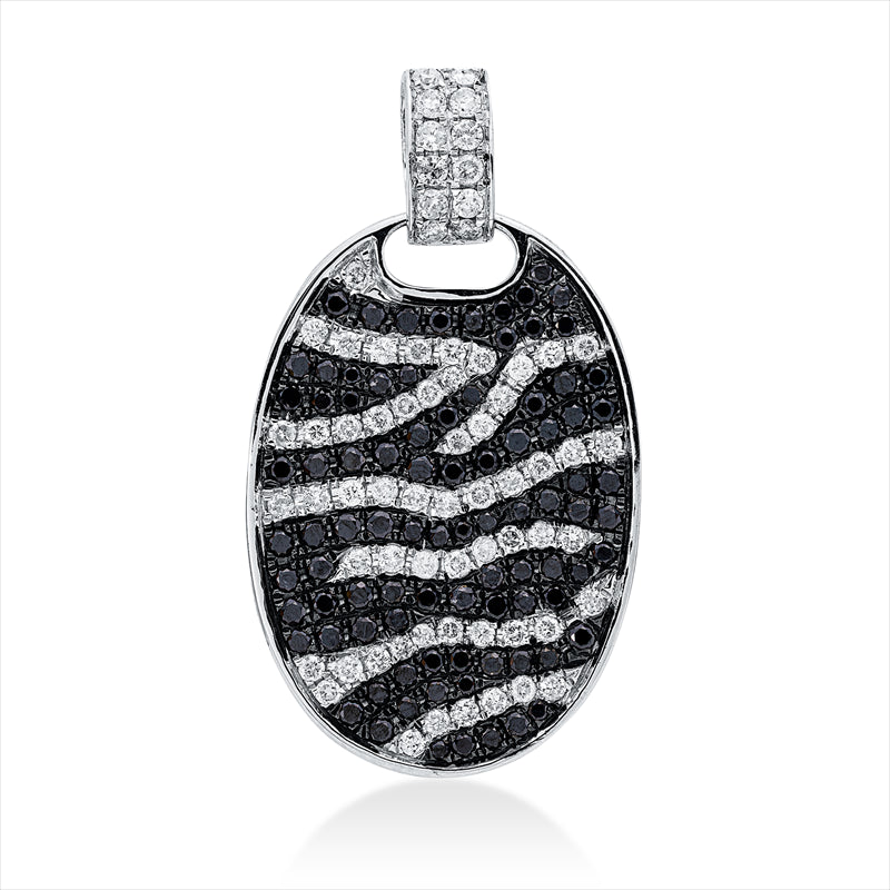 Anhänger    aus 750/-18 Karat Weißgold mit 154 Diamanten 1